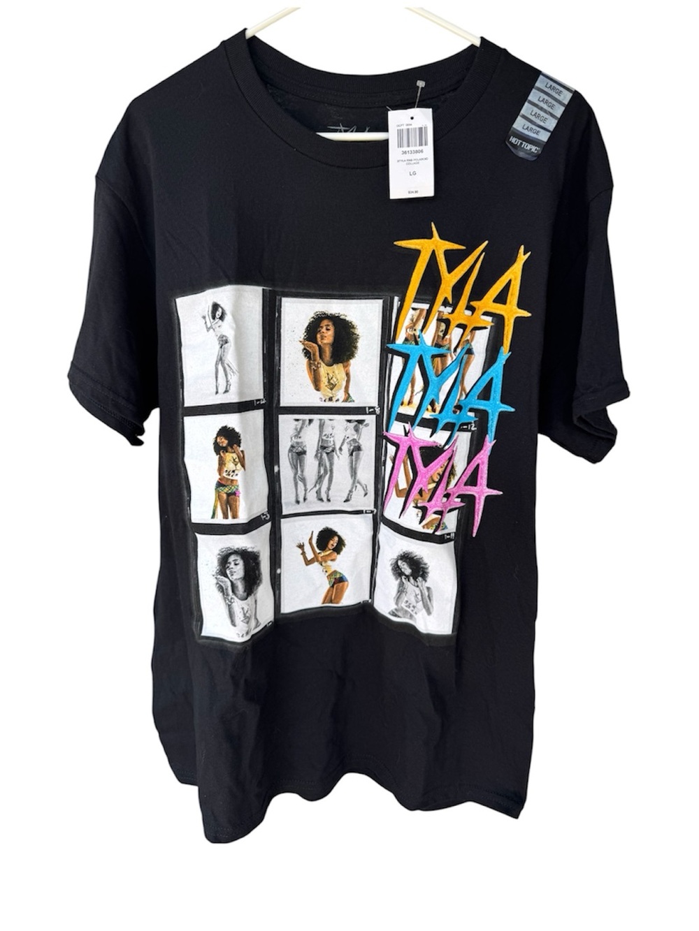 Tyla Black Graphic Tee size large